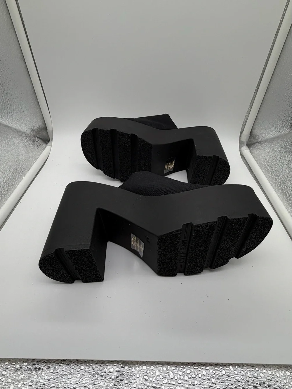 Steve Madden Black Chunky Platform Mule Heels